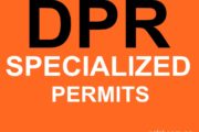 DPR Specialized Category Permits that requires Accreditation