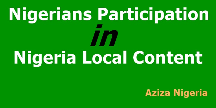 Nigerians Participation In Nigeria Local Content