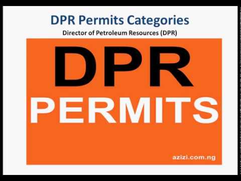 DPR Permits, Fees and Categories