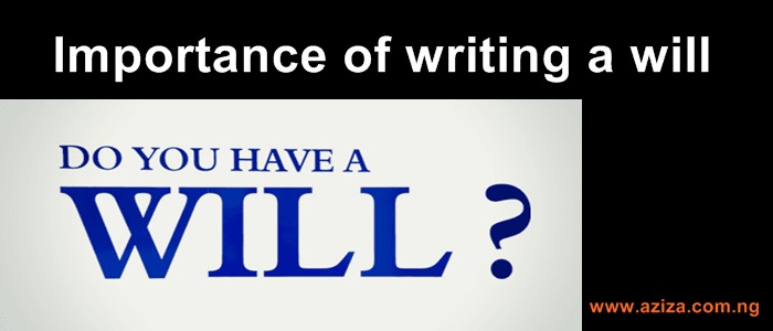 importance of writing a will