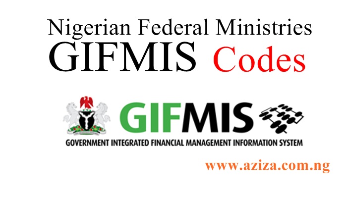 GIFMIS Code For Federal Ministries Aziza Nigeria