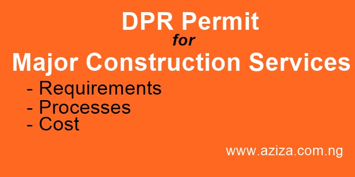 Major Construction Services DPR Permit